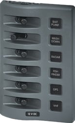 Picture of Blue Sea Systems 4307 WeatherDeck Waterproof Switch Panel 6 Position 12V/24V