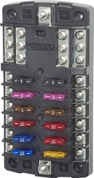 Picture of Blue Sea Systems 5031 ST Blade Fuse Block 12 Circuit with Negative Bus