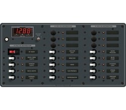 Picture of Blue Sea Systems 8379 A-Series Toggle 20-Position DC Circuit Breaker Panel with 100A Main