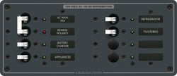 Picture of Blue Sea Systems 8412 AC Main Circuit Breaker Panel 120V 6 Position