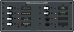 Picture of Blue Sea Systems 8385 DC Circuit Breaker Panel 8 Position Horizontal