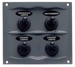 Picture of Marinco 900-4WP Waterproof Switch Panel 4 Gang Grey