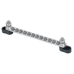 Picture of BEP Marine BB-12W-2S/DSP Single Bus Bar 12-Way 100A 2 Input Studs with Red/Black Covers