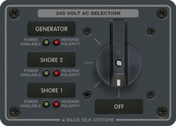 Picture of Blue Sea Systems 8361 AC Rotary Switch Panel 240VAC 63A 3-Pole