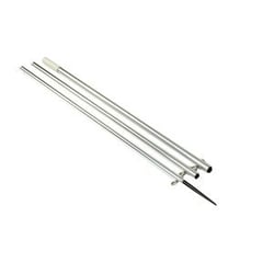 Picture of Lee's Tackle MX8718CR 18.5' Bright Silver Outrigger Pole with Black Spike Step Tube 1.5"