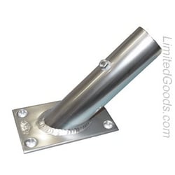 Picture of Lee's Tackle AL7211CR Center Rigger Holder 45 Degree 1-3/8" ID Anodized Silver