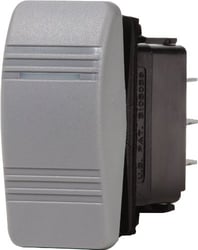 Picture of Blue Sea Systems 8221 Contura DPDT Rocker Switch Gray Water Resistant