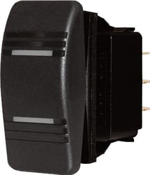 Picture of Blue Sea Systems 8286 Water Resistant Contura III Switch DPDT ON-OFF-ON Black