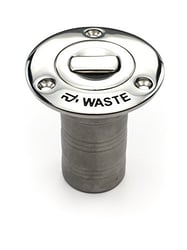 Picture of Whitecap Industries 6996CBLUE Push-Up Deck Fill 1-1/2" Hose Waste 316 Stainless Steel