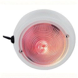 Picture of Perko 1263DP1WHT Exterior Surface Mount Dome Light White with Red and White Bulbs