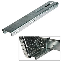 Picture of C.E. Smith 26212GA Bolt-On Fender Step Pad with Mount Brackets - 3" Galvanized Steel