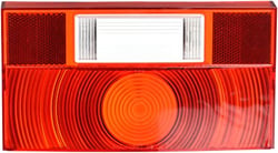 Picture of Peterson Fluid V2591425 Replacement Lens for Trailer Light - Red/Clear Rectangular