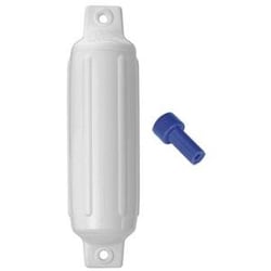 Picture of Polyform G-6-WHITE Twin Eye Boat Fender 11" x 30" White with Air Adapter