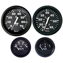 Picture of Faria Instruments KT9796 Euro Black 4-Gauge Boxed Set for Outboard Motors