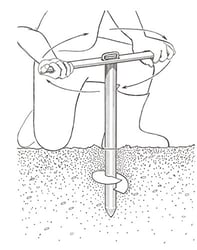 Picture of Ironwood Pacific 0060 22-Inch Two-Piece Sand Anchor with Storage Bag