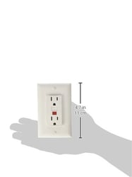 Picture of RV Designer S801 White Dual GFCI Outlet with Cover Plate