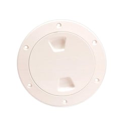 Picture of Beckson Marine DP40-N 4" Screw-Out Deck Plate Smooth Center Beige