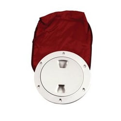 Picture of Beckson Marine DP40BW 4" Stowaway Deck Plate with 12" Bag White
