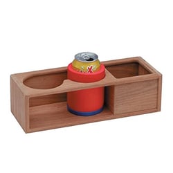 Picture of Whitecap Industries 62616 Teak Two Insulated Drink Holder Binocular Rack with Tray