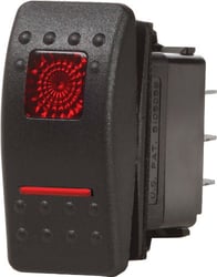Picture of Blue Sea Systems 7931 Contura II SPDT Rocker Switch ON-OFF-ON Black