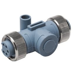 Picture of Maretron NM-NF-NF Mini Tee Connector NMEA 2000 Male Left Female Bottom Female Right