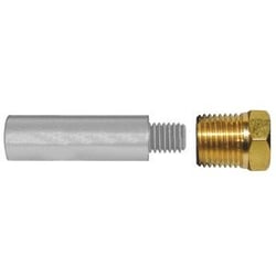 Picture of Tecnoseal TEC-E3-C E3 Pencil Zinc Anode with Brass Cap 2" x 3/4"