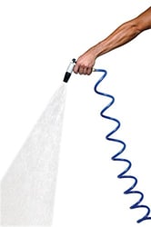 Picture of Hose Coil HS1500HP 15' Self-Coiling Blue Water Hose 3/8" ID with Flex Relief