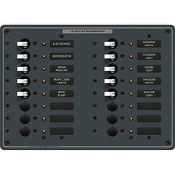 Picture of Blue Sea Systems 8377 DC Circuit Breaker Panel 16 Position 12V/24V