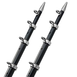 Picture of Taco Metals OT-0542BKA15-HD 15' Telescoping Outrigger Pole Black Silver Heavy Duty