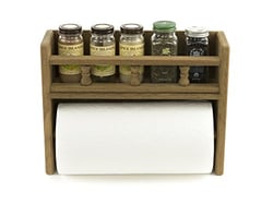 Picture of Whitecap Industries 62446 Teak Paper Towel Holder with Spice Rack