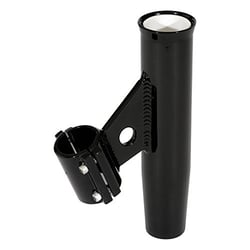 Picture of Lee's Tackle RA5004BK Clamp-On Rod Holder Black Aluminum Vertical Mount