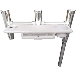 Picture of Taco Metals F31-0781BXY-1 Deluxe Trident Rod Holder Cluster Offset with Tool Caddy