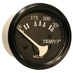 Picture of VDO Gauges 310-11801 Cockpit Marine Water Temperature Gauge 250°F Black