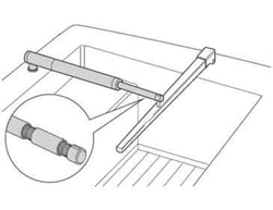 Picture of Raymarine D006 Pushrod Extension 4 Inch for Tiller Autopilots
