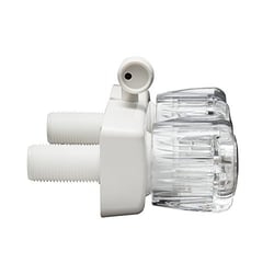 Picture of Dura Faucet DF-SA100A1-WT Exterior RV Shower Faucet White with Smoked Acrylic Knobs