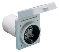 Picture of ParkPower by Marinco 6353ELRV 50 Amp Power Inlet with Weatherproof Cover