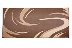 Picture of Ming's Mark SD8187 Reversible RV Patio Mat 8' x 18' Brown/Tan Swish Pattern