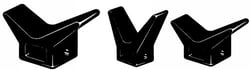 Picture of C.E. Smith 29550 Bow Y-Stop 4" x 4" Black Rubber Trailer Guide