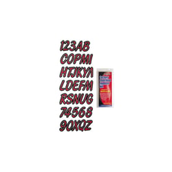 Picture of Hardline Products REBKG400 Boat Registration Number Kit 3" Cursive Gradient Decals