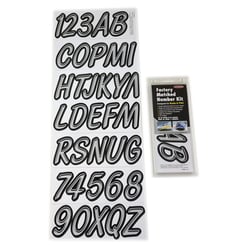 Picture of Hardline Products SIBKG400 Boat Registration Number Kit 3" Smooth Cursive Gradient Decals