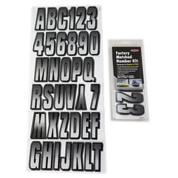 Picture of Hardline Products WHBKG300 Boat Registration Number Kit 3" White/Black Gradient