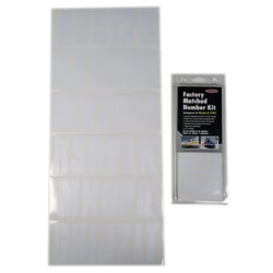 Picture of Hardline Products WHI350EC 3" Registration Letter Number Kit White