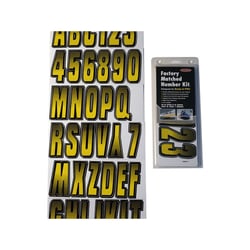 Picture of Hardline Products YEBKG300 3" Carbon Fiber Registration Kit Yellow to Black Gradient