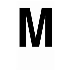 Picture of Hardline Products 17312 3-Inch Letter M Registration Decal Black