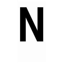 Picture of Hardline Products 17313 3-Inch Super-Stik Registration Letters Black