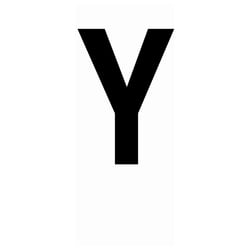 Picture of Hardline Products 17324 3-Inch Letter Y Super-Stik Registration Decal Black