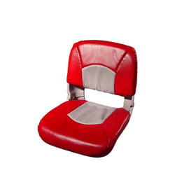 Picture of Tempress Products 45611 All-Weather High Back Boat Seat Gray with Red/Gray Cushion