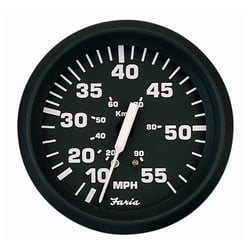 Picture of Faria Instruments 32810 Euro Black 4" Speedometer 55 MPH Mechanical Pitot