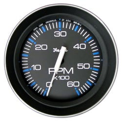 Picture of Faria Instruments 33004 Coral 4" Tachometer 6000 RPM Gas Inboard IO Black