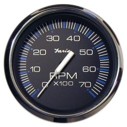 Picture of Faria Instruments 33718 Chesapeake SS Black 4" Tachometer 7000 RPM All Outboard
